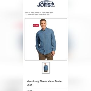 Joe's brand denim long sleeve shirts- NIB 2xl